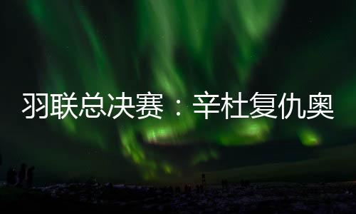 羽联总决赛:辛杜复仇奥原希望夺冠